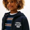 Sudadera con capucha y cremallera con logotipo para niños Sudadera con capucha y cremallera con logotipo para niños