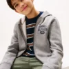 Sudadera con capucha y cremallera con logotipo para niños Sudadera con capucha y cremallera con logotipo para niños
