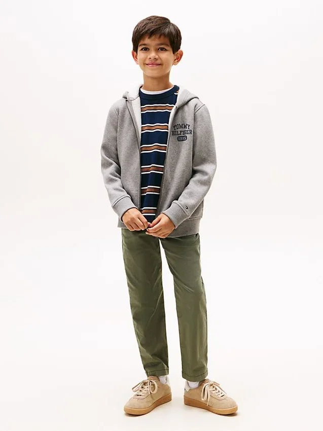Sudadera con capucha y cremallera con logotipo para niños Sudadera con capucha y cremallera con logotipo para niños