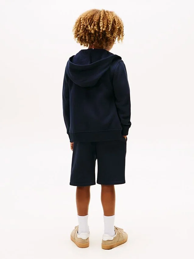 Sudadera con capucha y cremallera con logotipo para niños Sudadera con capucha y cremallera con logotipo para niños