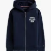 Sudadera con capucha y cremallera con logotipo para niños Sudadera con capucha y cremallera con logotipo para niños
