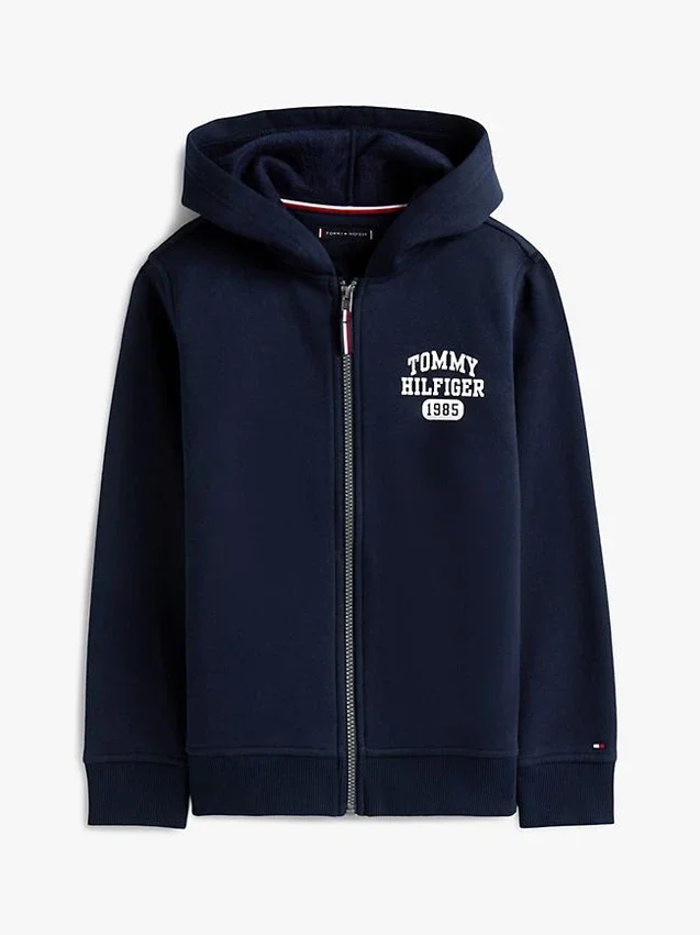 Sudadera con capucha y cremallera con logotipo para niños Sudadera con capucha y cremallera con logotipo para niños