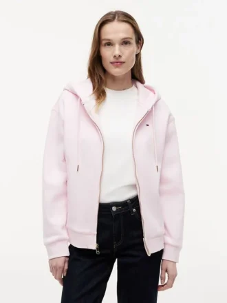 Sudadera con capucha y cremallera de corte holgado