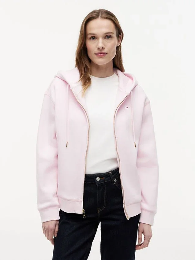Sudadera con capucha y cremallera de corte holgado Sudadera con capucha y cremallera de corte holgado