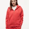 Sudadera con capucha y cremallera de corte holgado Sudadera con capucha y cremallera de corte holgado