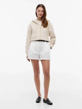 Sudadera con capucha y cremallera de corte holgado
