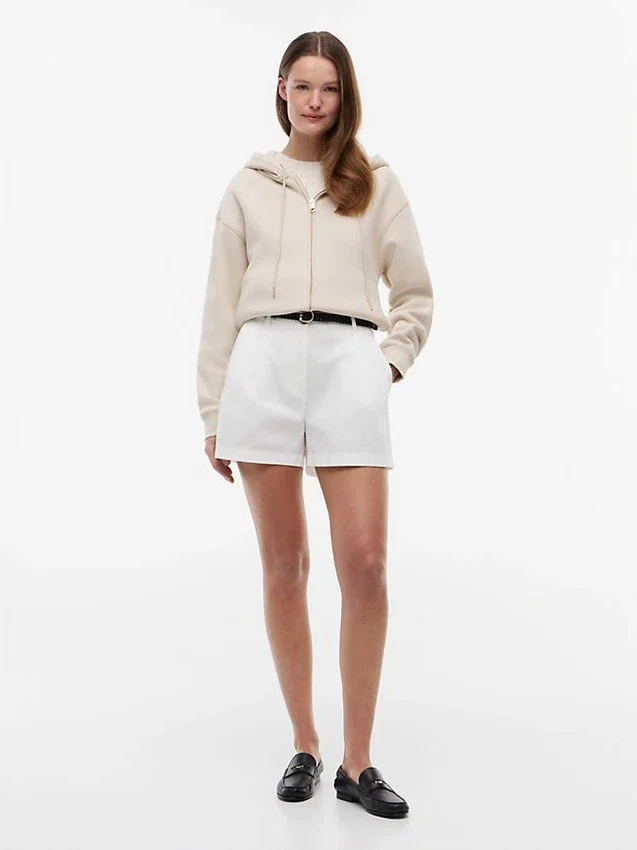 Sudadera con capucha y cremallera de corte holgado Sudadera con capucha y cremallera de corte holgado