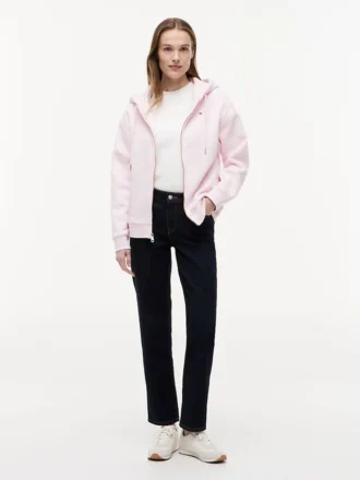 Sudadera con capucha y cremallera de corte holgado