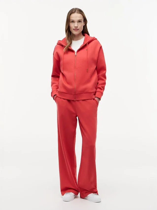 Sudadera con capucha y cremallera de corte holgado Sudadera con capucha y cremallera de corte holgado