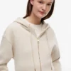 Sudadera con capucha y cremallera de corte holgado Sudadera con capucha y cremallera de corte holgado
