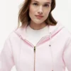 Sudadera con capucha y cremallera de corte holgado Sudadera con capucha y cremallera de corte holgado