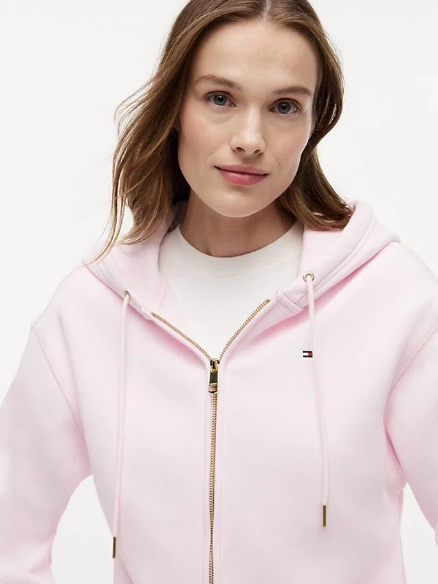 Sudadera con capucha y cremallera de corte holgado Sudadera con capucha y cremallera de corte holgado