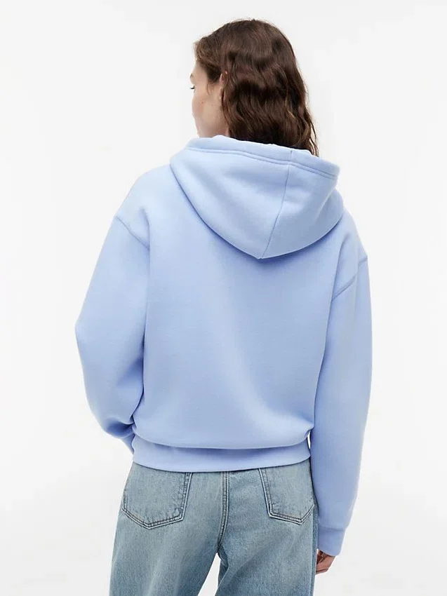 Sudadera con capucha y cremallera de corte holgado Sudadera con capucha y cremallera de corte holgado