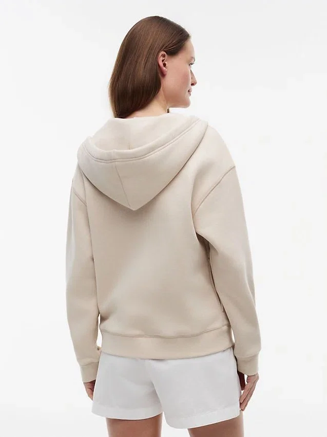 Sudadera con capucha y cremallera de corte holgado Sudadera con capucha y cremallera de corte holgado