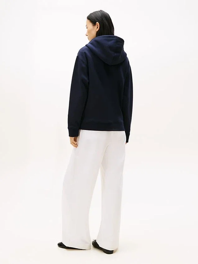 Sudadera con capucha y cremallera de corte holgado Sudadera con capucha y cremallera de corte holgado