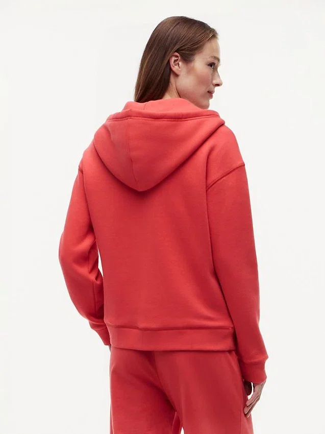 Sudadera con capucha y cremallera de corte holgado Sudadera con capucha y cremallera de corte holgado