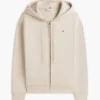 Sudadera con capucha y cremallera de corte holgado Sudadera con capucha y cremallera de corte holgado