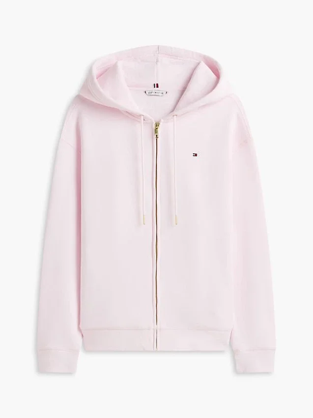 Sudadera con capucha y cremallera de corte holgado Sudadera con capucha y cremallera de corte holgado