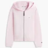 Sudadera con capucha y cremallera para niña con el logotipo «Collegiate Tommy» Sudadera con capucha y cremallera para niña con el logotipo «Collegiate Tommy»