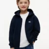 Sudadera con capucha y cremallera para niño con bandera en tonos Sudadera con capucha y cremallera para niño con bandera en tonos
