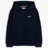 Sudadera con capucha y cremallera para niño con bandera en tonos Sudadera con capucha y cremallera para niño con bandera en tonos