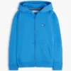 Sudadera con capucha y cremallera para niño con bandera en tonos Sudadera con capucha y cremallera para niño con bandera en tonos