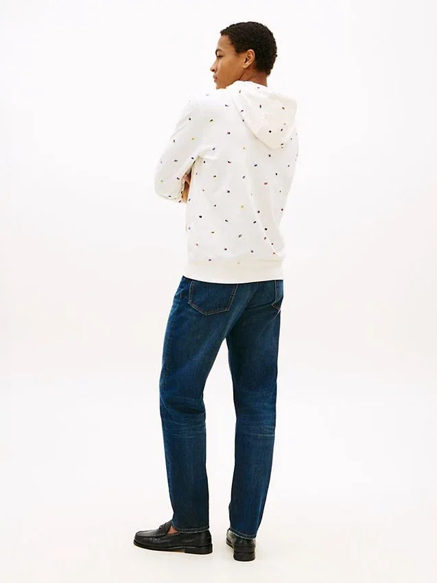 Sudadera con capucha y estampado de banderas Sudadera con capucha y estampado de banderas