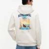 Sudadera con capucha y estampado de palmera del desierto en la espalda