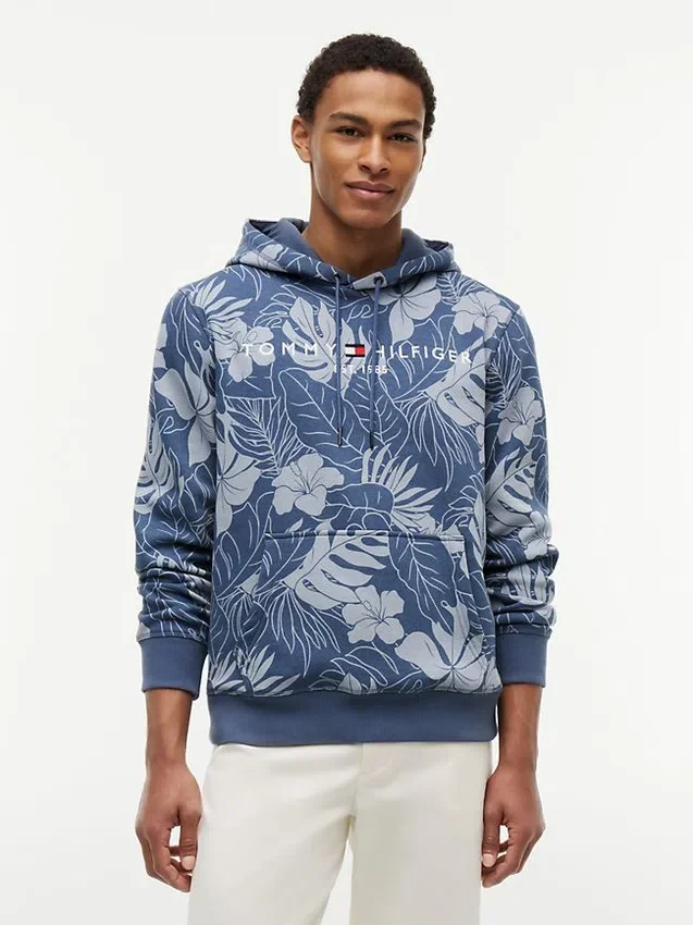 Sudadera con capucha y estampado tropical Sudadera con capucha y estampado tropical