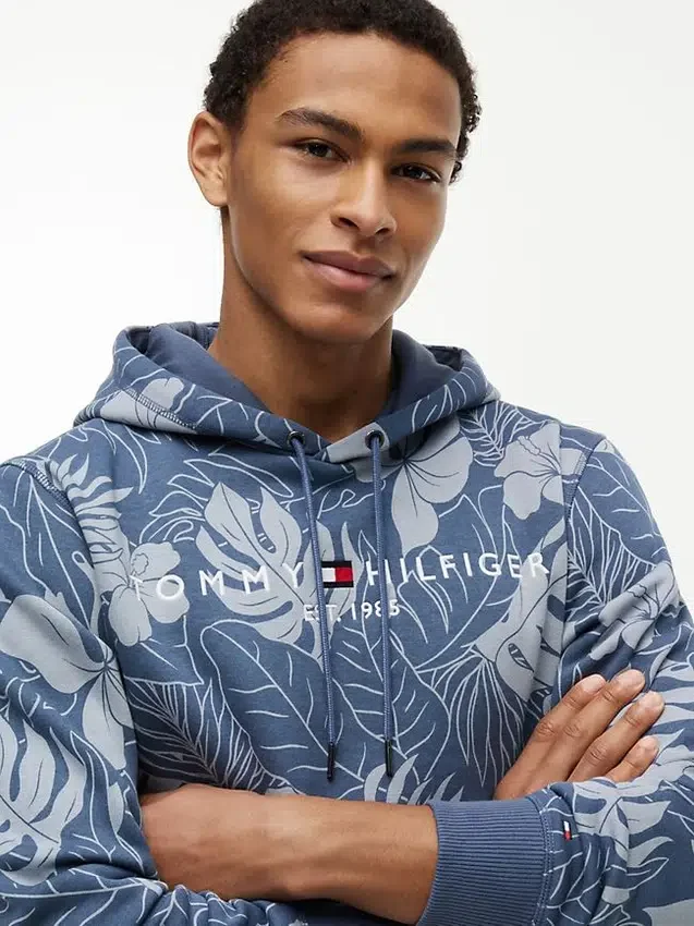 Sudadera con capucha y estampado tropical Sudadera con capucha y estampado tropical