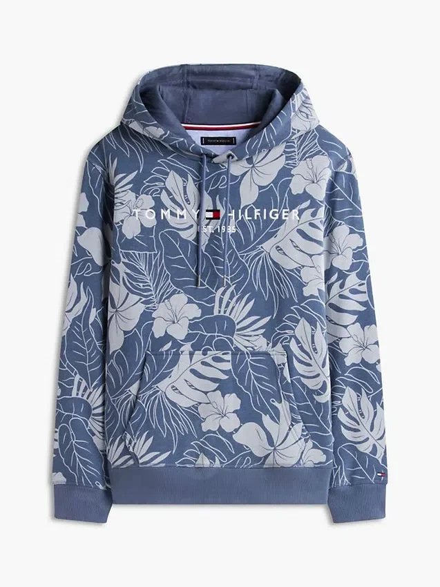 Sudadera con capucha y estampado tropical Sudadera con capucha y estampado tropical