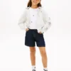Sudadera con capucha y logo de estrella con pedrería para niños