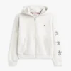 Sudadera con capucha y logo de estrella con pedrería para niños
