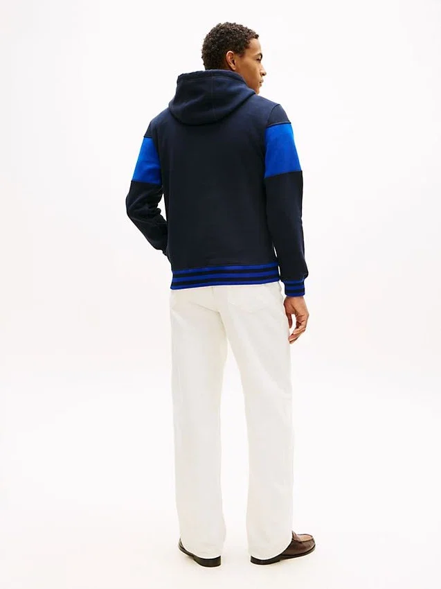 Sudadera con capucha y logo en bloques de color Sudadera con capucha y logo en bloques de color