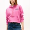 Sudadera con capucha y logo monotipo en tejido jaspeado Sudadera con capucha y logo monotipo en tejido jaspeado