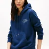 Sudadera con capucha y logo monotipo en tejido jaspeado Sudadera con capucha y logo monotipo en tejido jaspeado