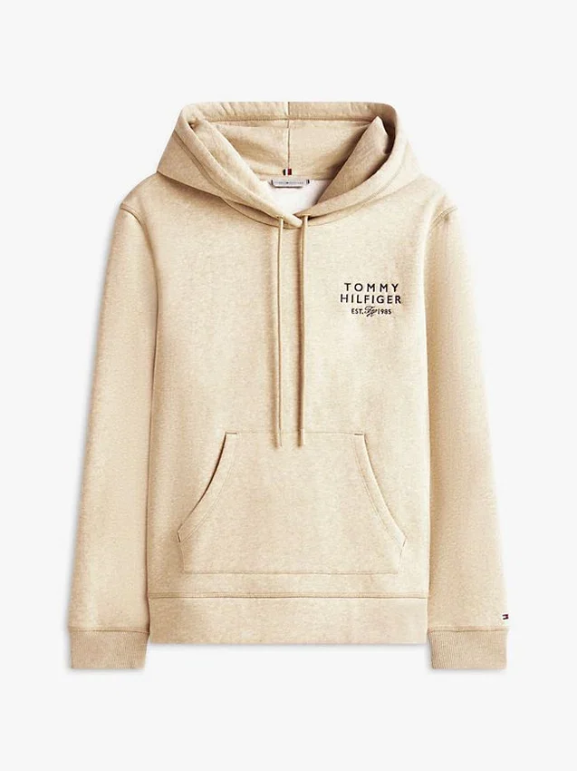 Sudadera con capucha y logo Monotype en tejido jaspeado Sudadera con capucha y logo Monotype en tejido jaspeado