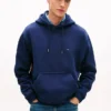 Sudadera con capucha y logotipo de bandera en la espalda