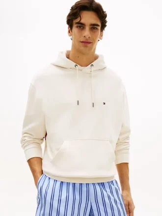 Sudadera con capucha y logotipo de bandera en la espalda