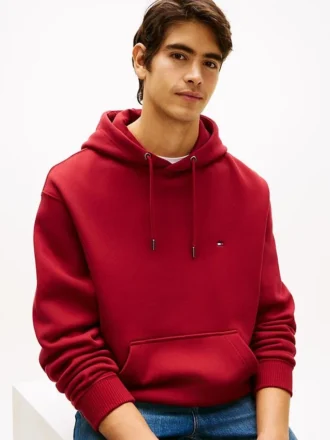 Sudadera con capucha y logotipo de bandera en la espalda