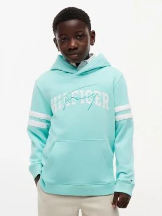 Sudadera con capucha y logotipo de Hilfiger para niños