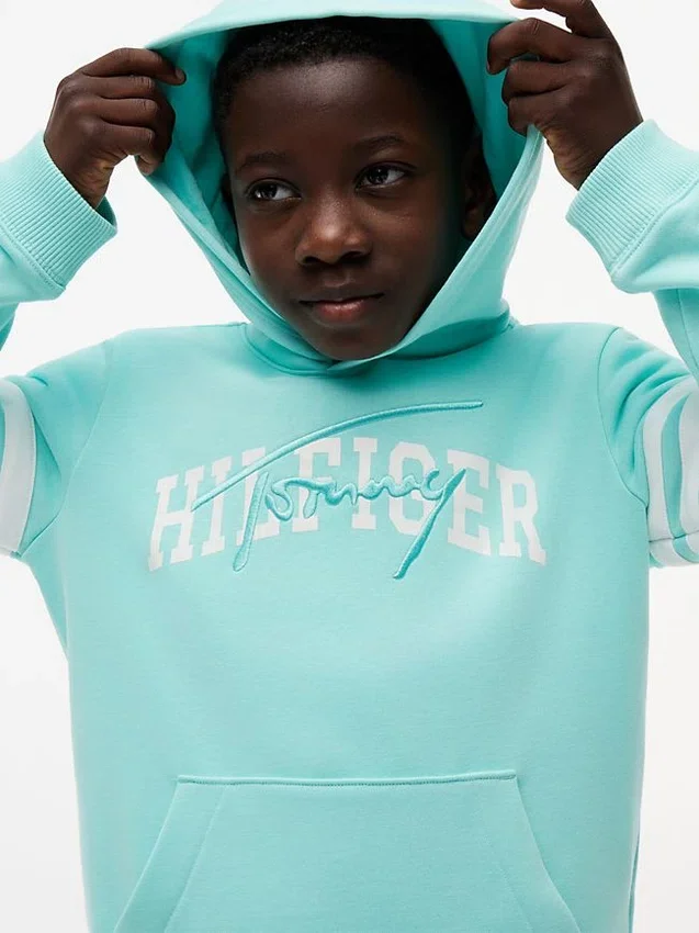 Sudadera con capucha y logotipo de Hilfiger para niños Sudadera con capucha y logotipo de Hilfiger para niños