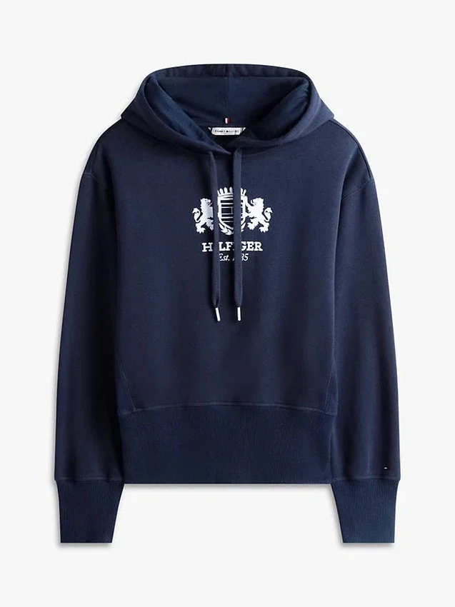 Sudadera con capucha y logotipo en el pecho Sudadera con capucha y logotipo en el pecho
