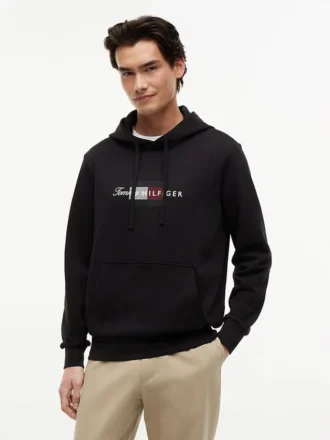 Sudadera con capucha y logotipo Script Flag