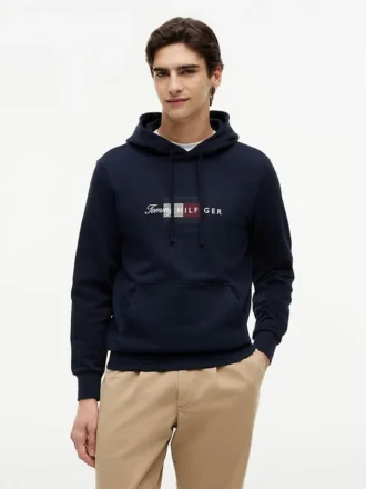 Sudadera con capucha y logotipo Script Flag
