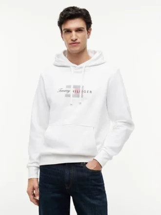 Sudadera con capucha y logotipo Script Flag