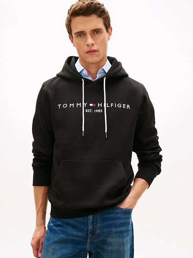 Sudadera con capucha y logotipo Tommy bordado Sudadera con capucha y logotipo Tommy bordado