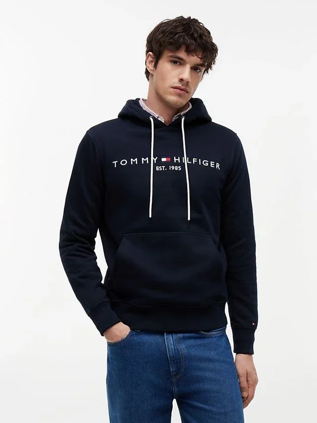 Sudadera con capucha y logotipo Tommy bordado Sudadera con capucha y logotipo Tommy bordado