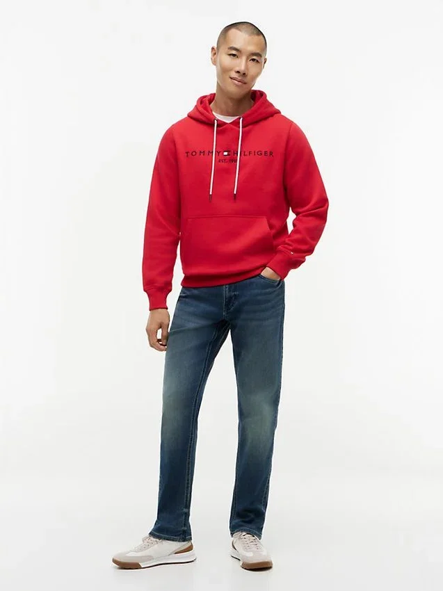 Sudadera con capucha y logotipo Tommy bordado Sudadera con capucha y logotipo Tommy bordado