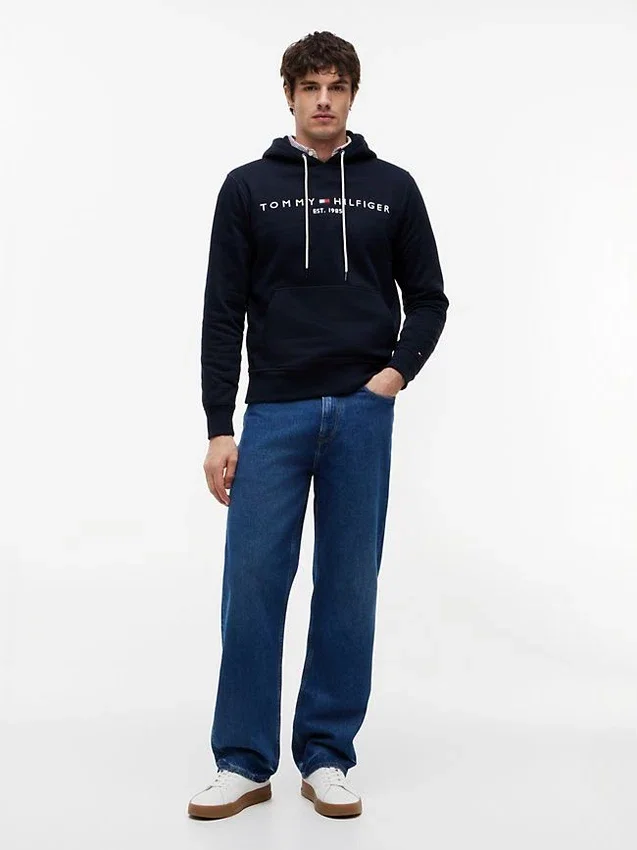 Sudadera con capucha y logotipo Tommy bordado Sudadera con capucha y logotipo Tommy bordado